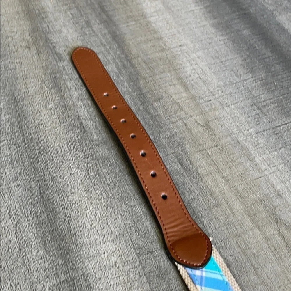 Men’s Preppy Blue Plaid Belt size 30-32